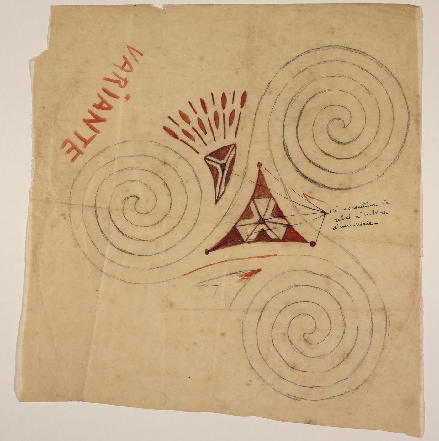 Triskell breton dessiné par Jeanne Malivel vers 1925, mouvement Seiz Breur